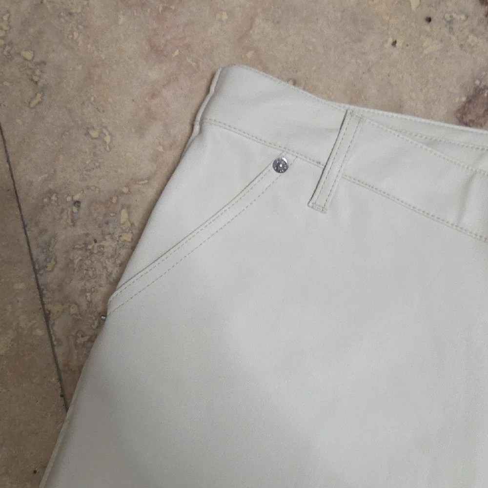 We The Free Cream Mini Skirt with Silver Chain Detail Size 30 In [1958]